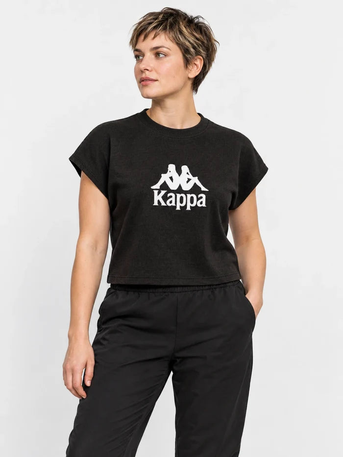 Remera Mujer Kappa Authentic Vetra Tee Negro — vista principal