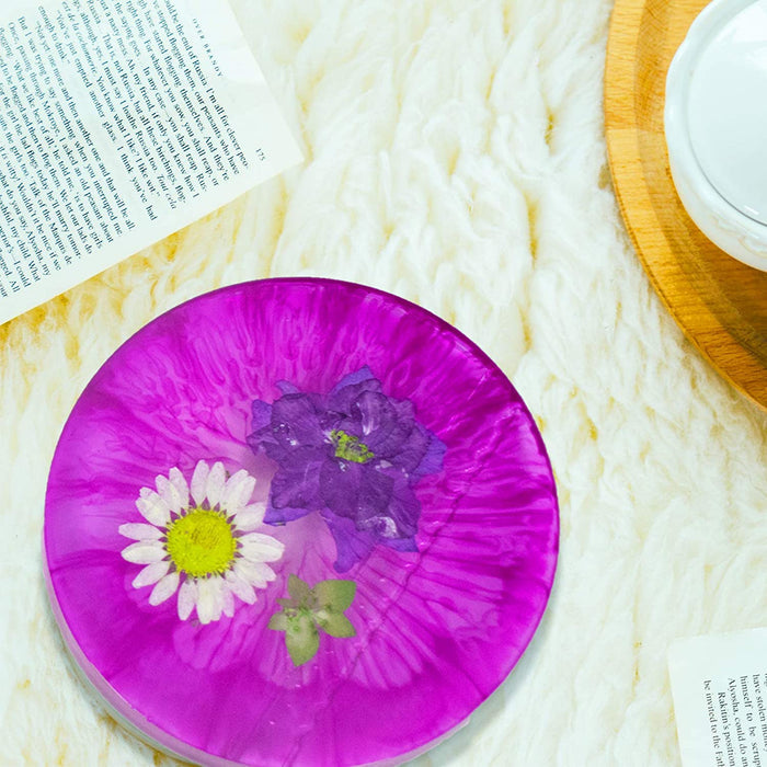 Resin Coaster Silicone Molds, 4 Pcs Coaster Molds for Resin Casting
