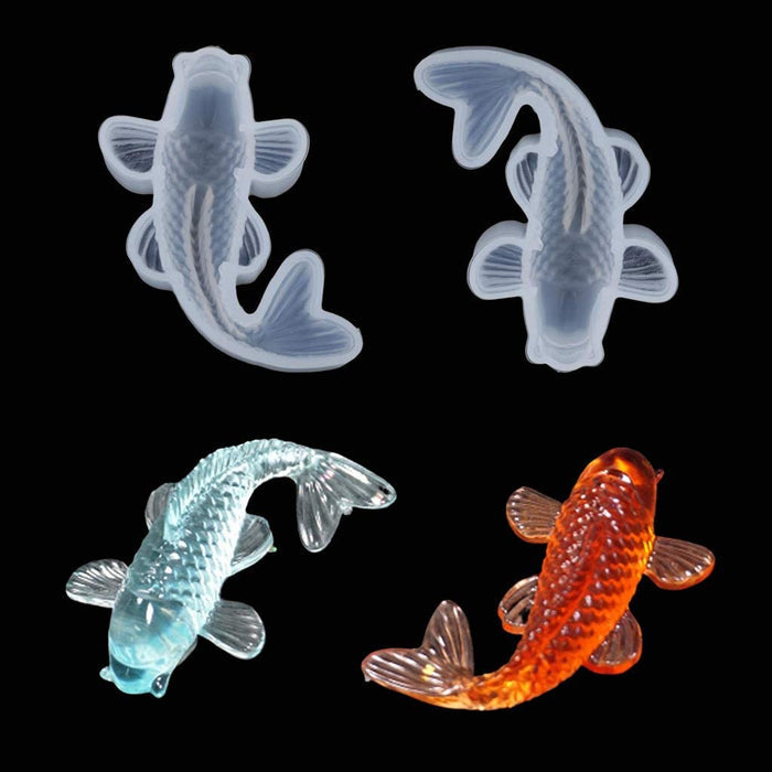 Resin Golden Fish Mold, Soft Silicone for Resin Casting