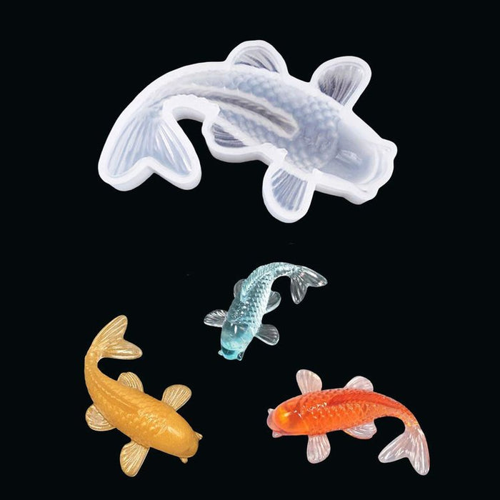 Resin Golden Fish Mold, Soft Silicone for Resin Casting