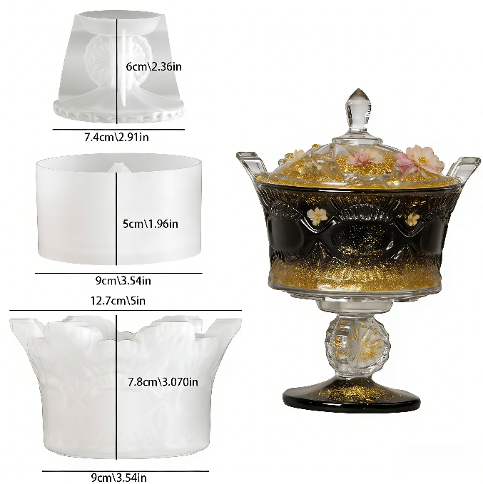 Retro Jar Storage Resin Molds