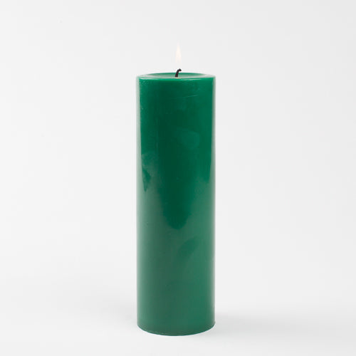 Richland Pillar Candle 3"x9" Dark Green