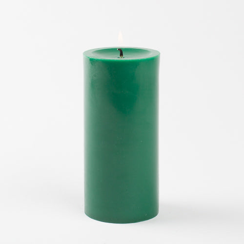 richland pillar candles 3 x6 dark green set of 24
