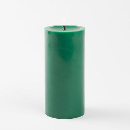 richland pillar candles 3 x6 dark green set of 6