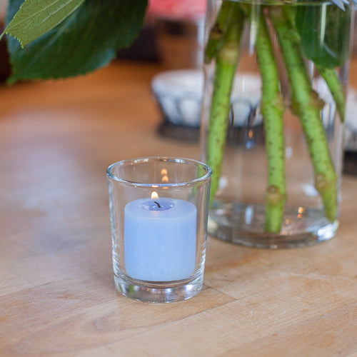 richland votive candles light blue ocean breeze scented 10 hour set of 72