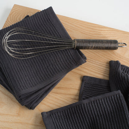 Ripple Black Dishcloths Set of 2