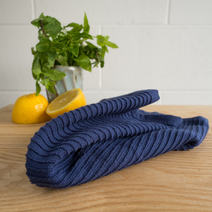 Ripple Indigo Dishcloths Set of 2