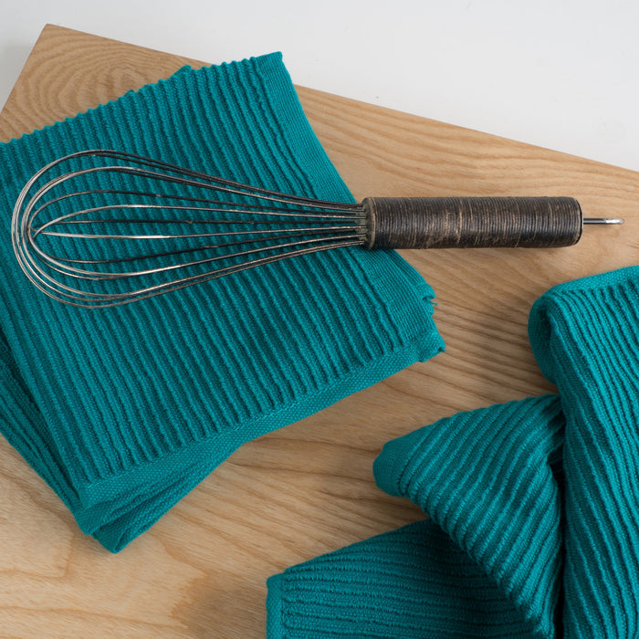 Ripple Peacock Green Dishcloths Set of 2