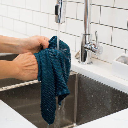 Ripple Peacock Green Dishcloths Set of 2