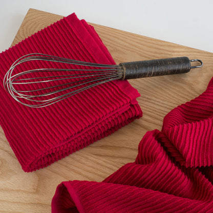 Ripple Red Dishtowel