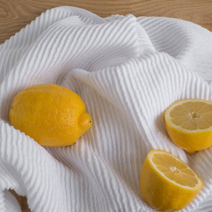 Ripple White Dishtowel