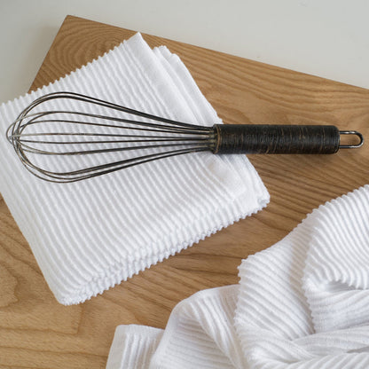 Ripple White Dishtowel