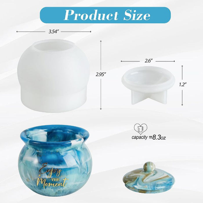 Round Storage Jar Resin Mold