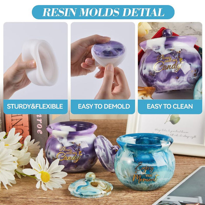 Round Storage Jar Resin Mold