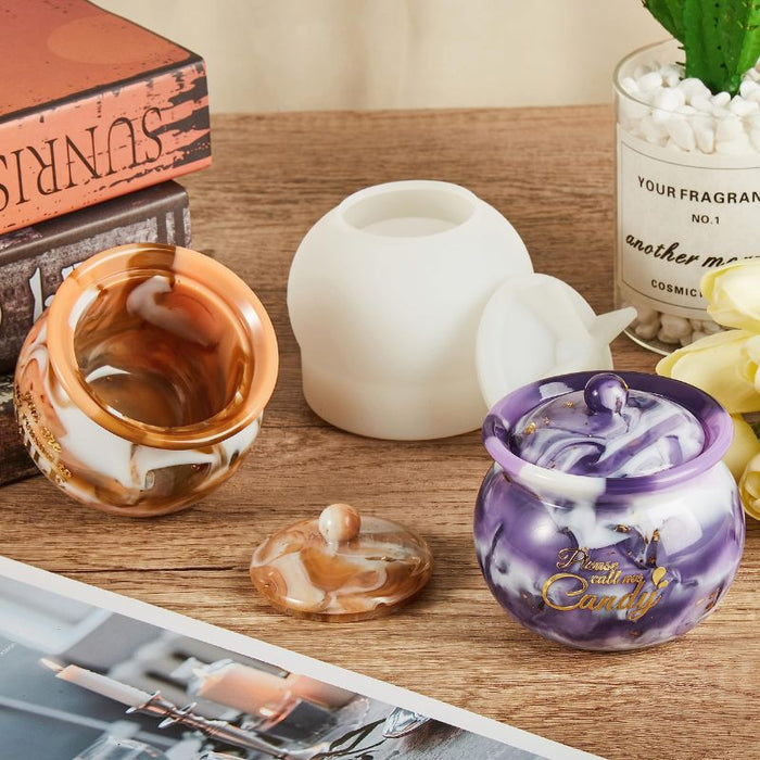 Round Storage Jar Resin Mold