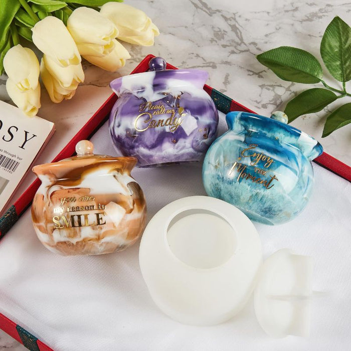 Round Storage Jar Resin Mold