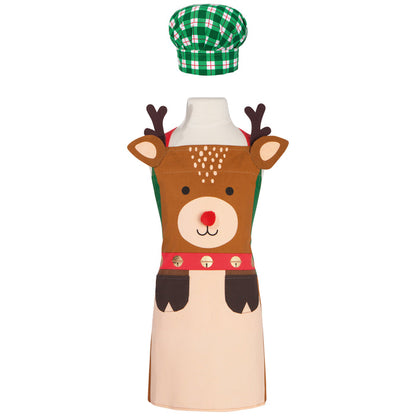 Rudolph Kid's Christmas Apron & Hat Set