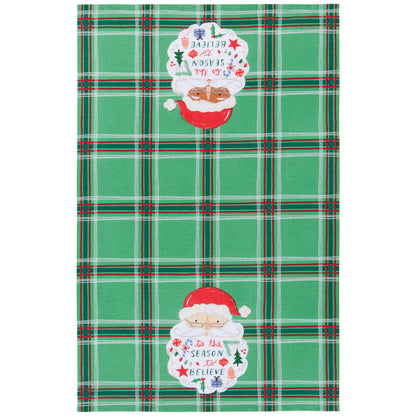 Santa Beard Christmas Dishtowel