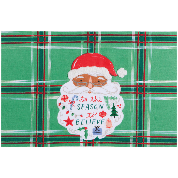 Santa Beard Christmas Dishtowel