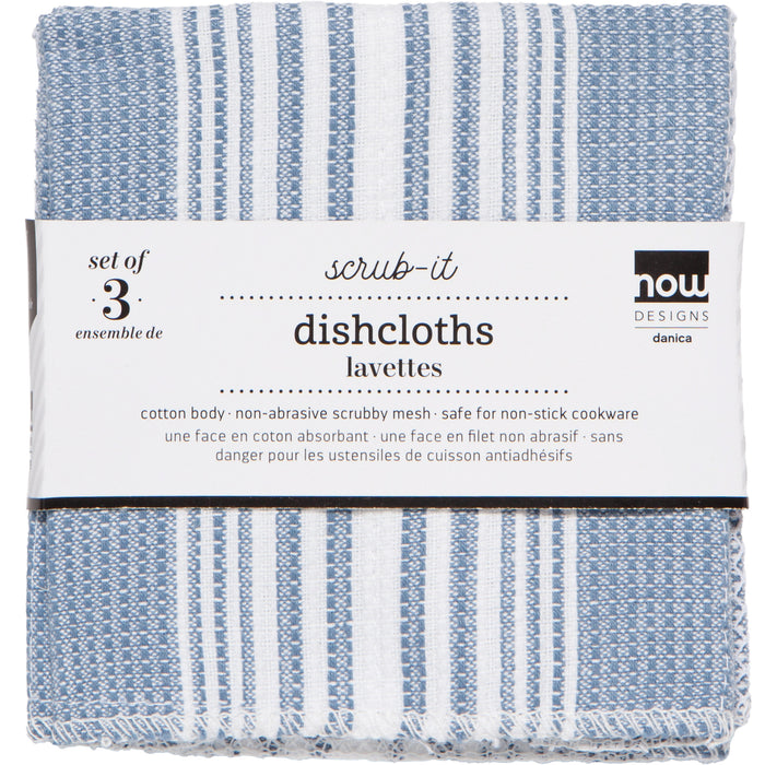 Scrub-It Slate Blue Dishcloths Set of 3