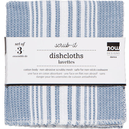 Scrub-It Slate Blue Dishcloths Set of 3