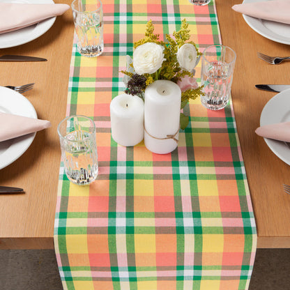Second Spin Plaid MeadowTable Runner 72 inches