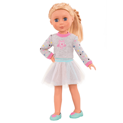 Star sweater for 14-inch doll