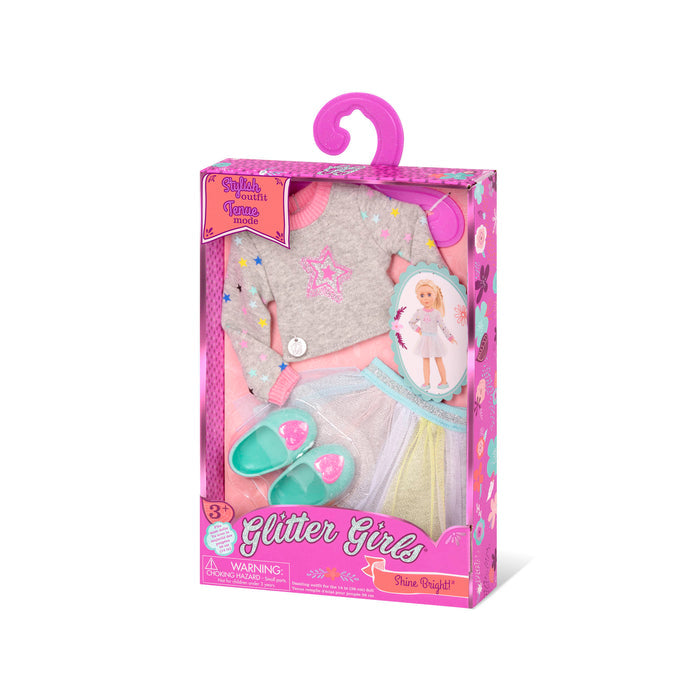 Star sweater for 14-inch doll