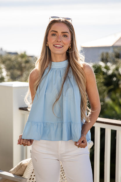 Breeze Through Blue Blouse