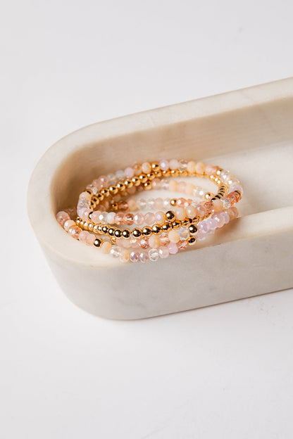 Amelia Gold Beaded Bracelet Set