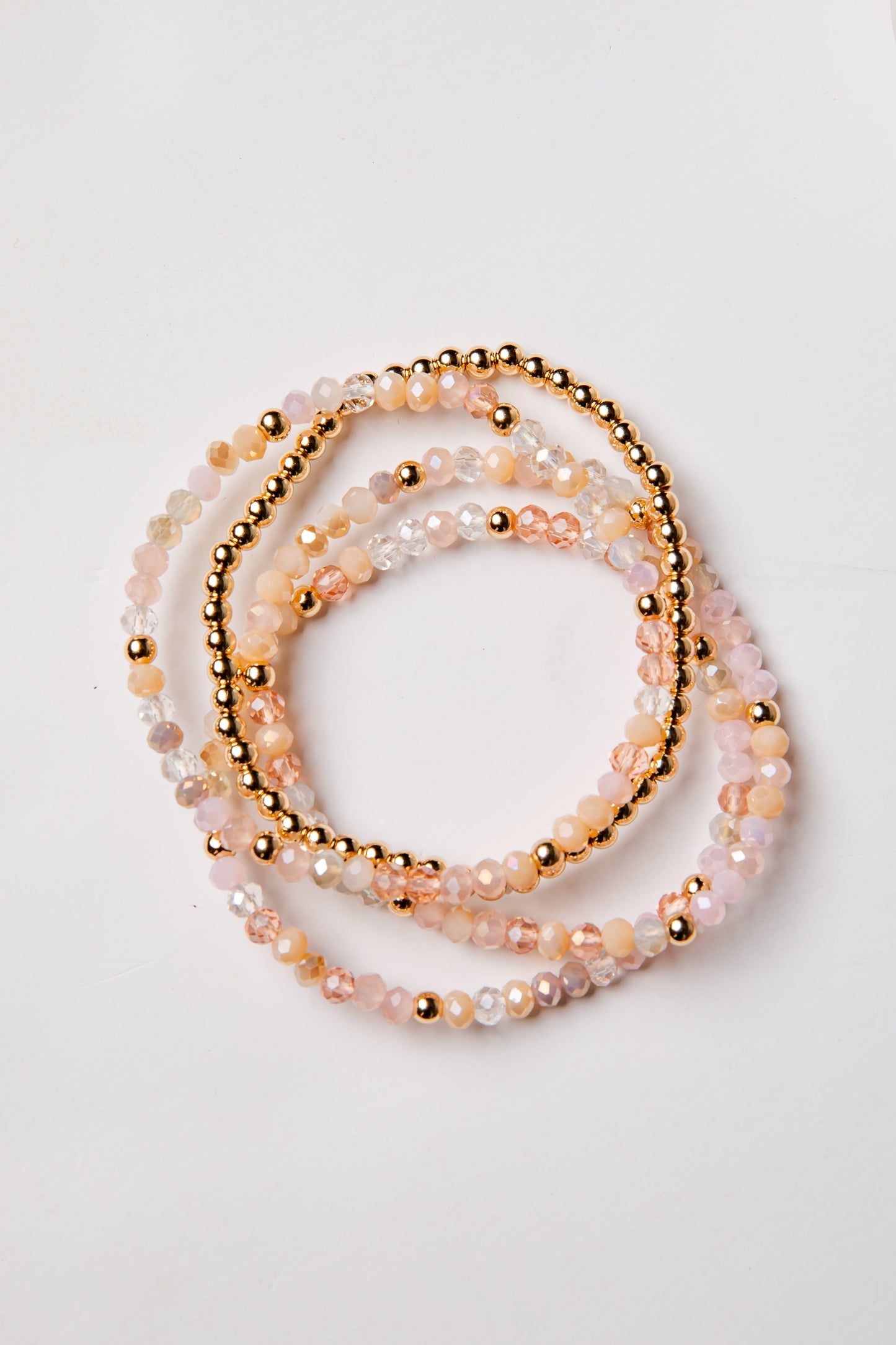 Amelia Gold Beaded Bracelet Set