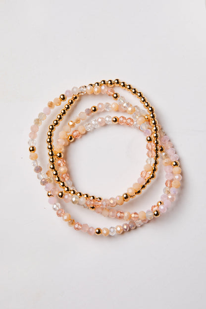 Amelia Gold Beaded Bracelet Set