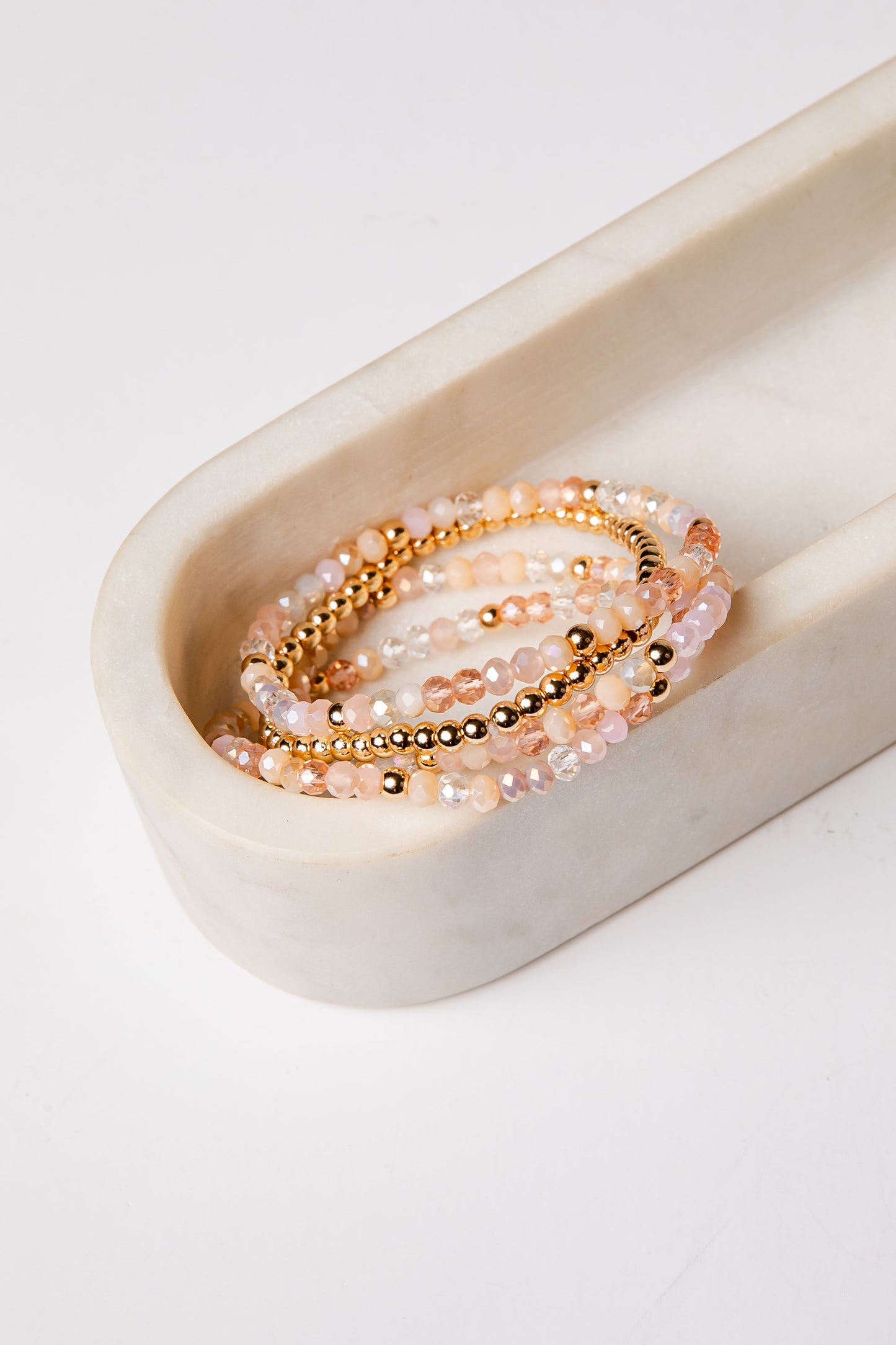 Amelia Gold Beaded Bracelet Set