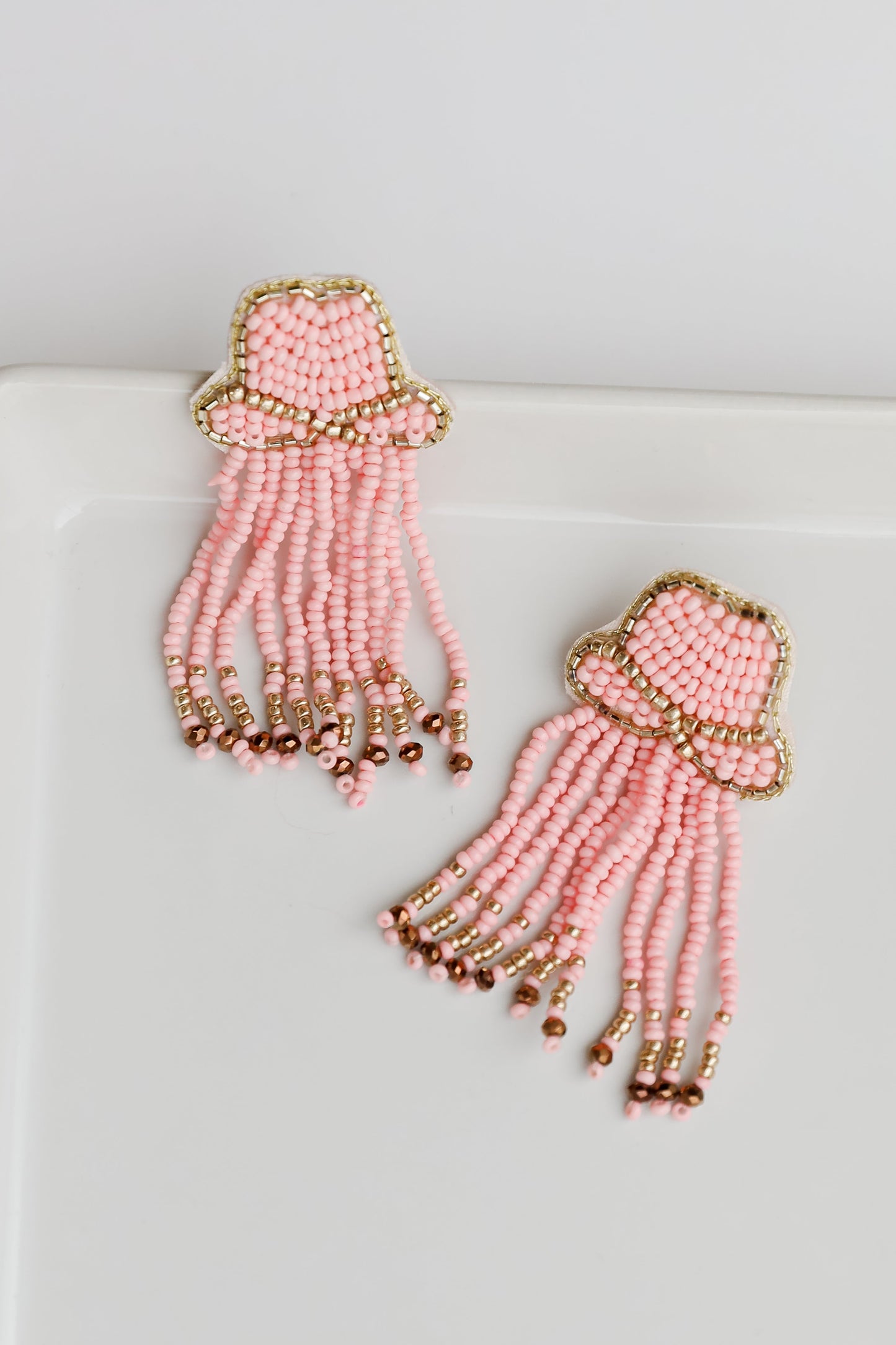 Cowgirl Hat Beaded Fringe Earrings