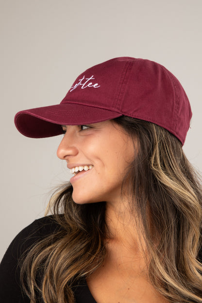 Burgundy Chestatee Script Hat