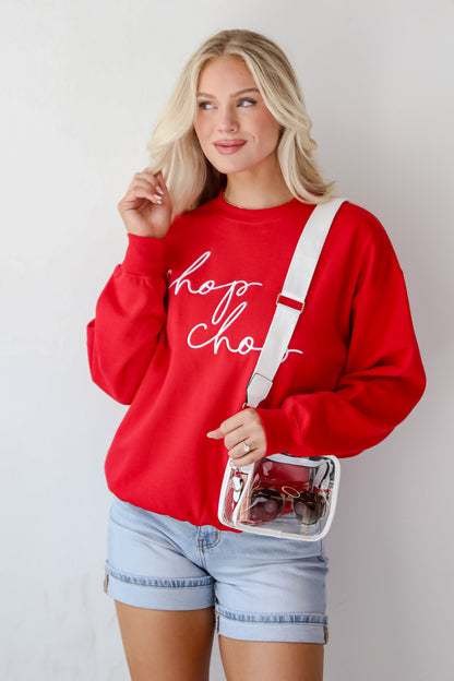 Chop Chop Script Embroidered Sweatshirt