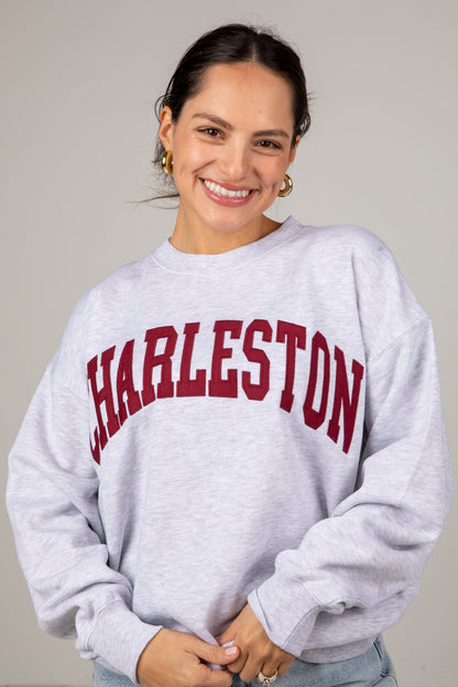 Charleston Graphic Heather Grey Sweatshirt