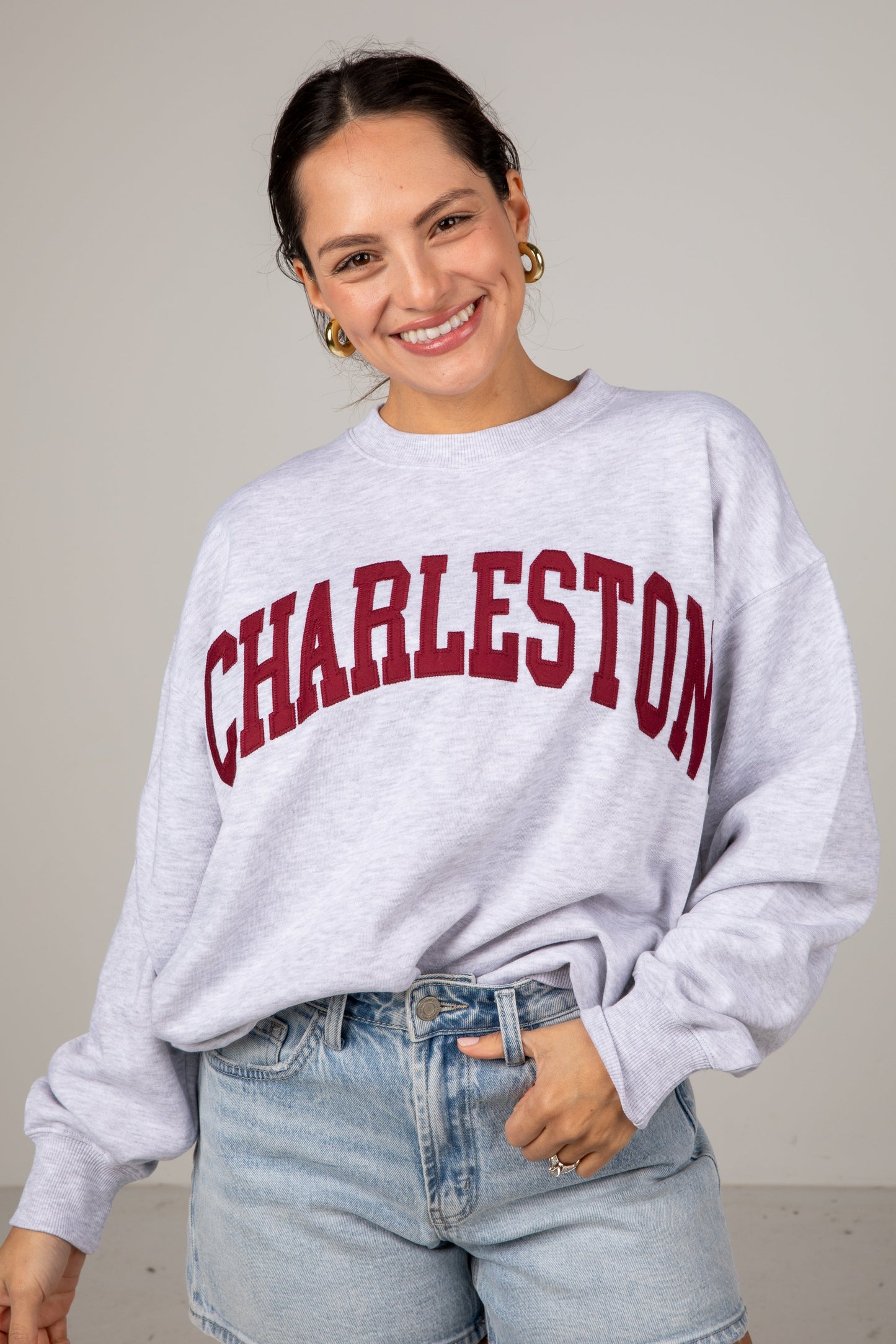 Charleston Graphic Heather Grey Sweatshirt