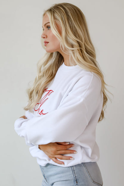 Chop Chop Script Embroidered Sweatshirt