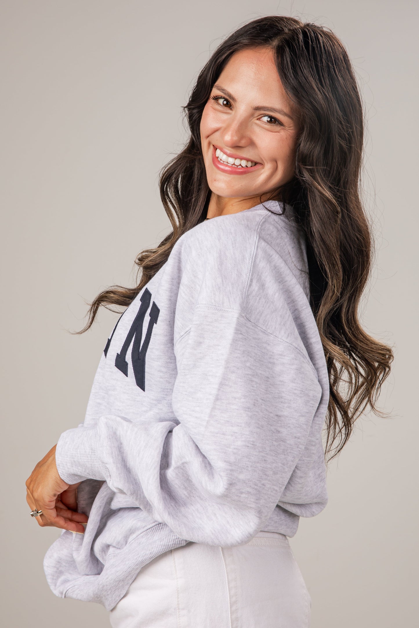 Destin Patch Heather Grey Relaxed Sweatshirt