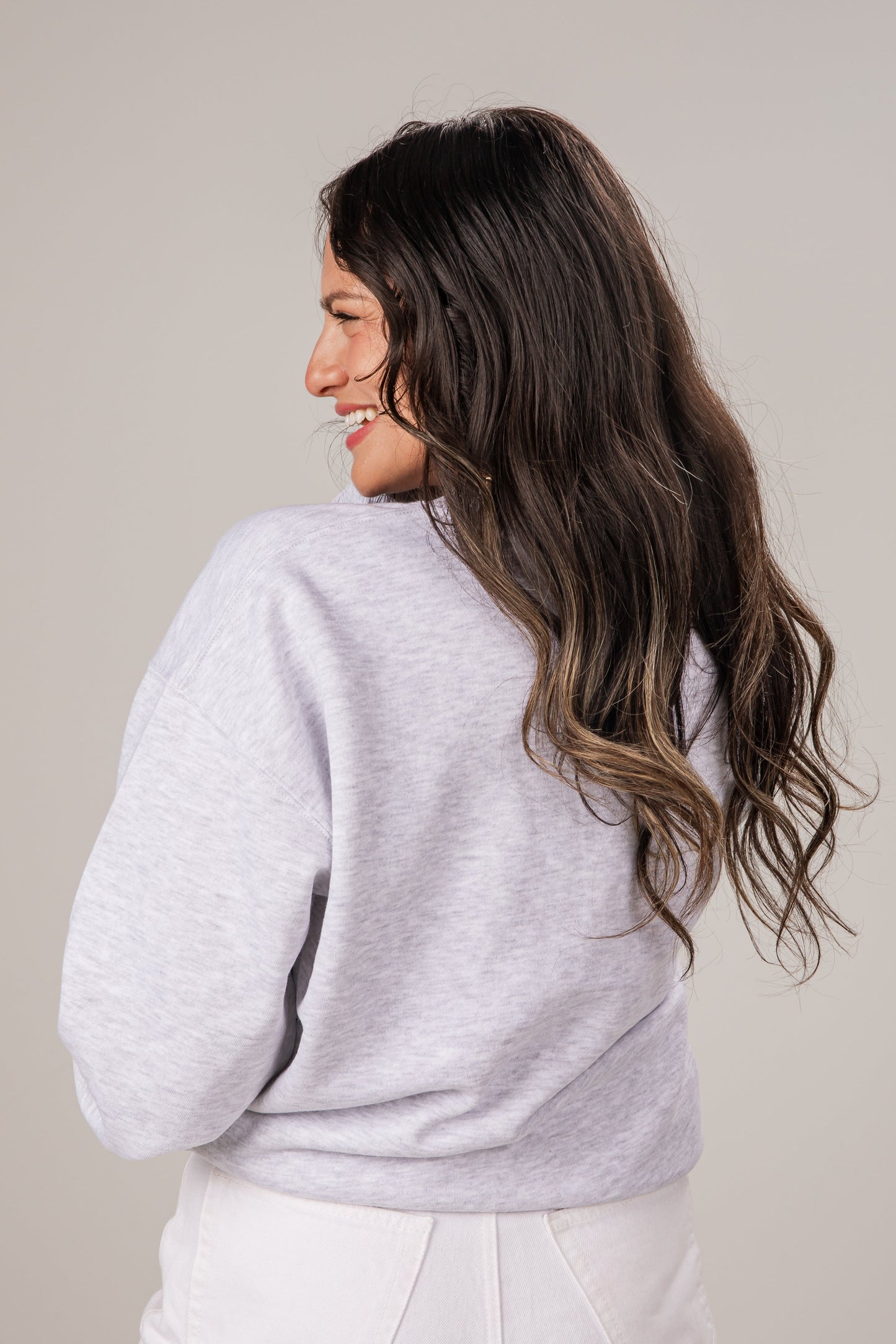 Destin Patch Heather Grey Relaxed Sweatshirt