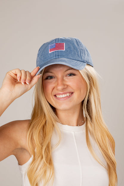 American Flag Baseball Dad Hat