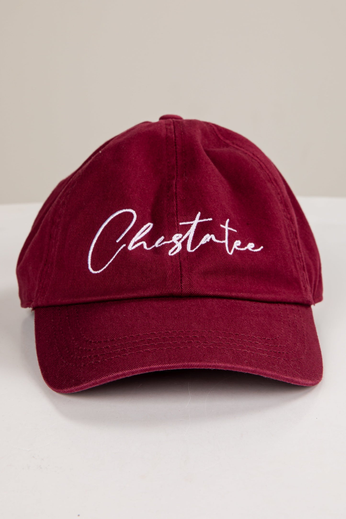 Burgundy Chestatee Script Hat