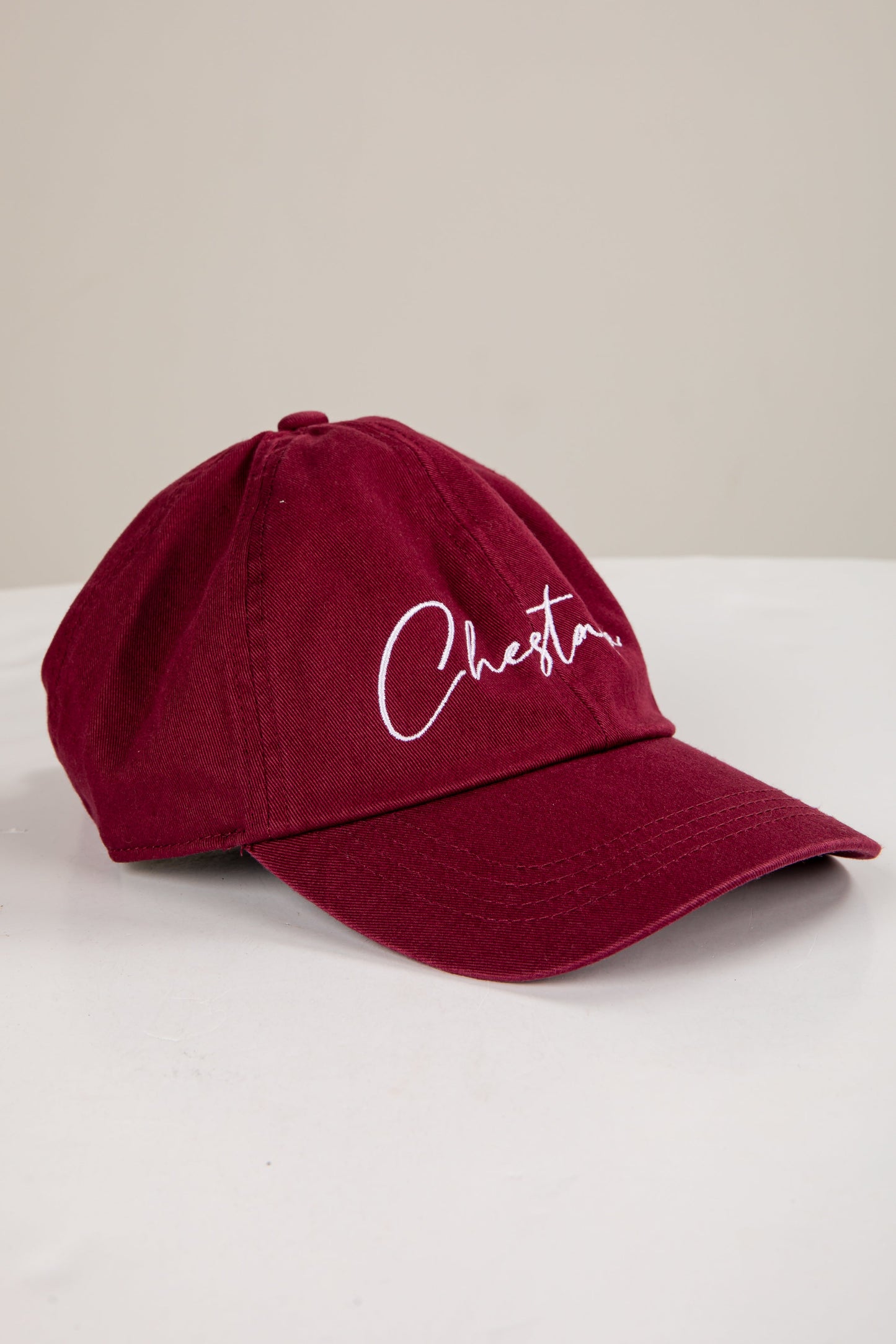 Burgundy Chestatee Script Hat
