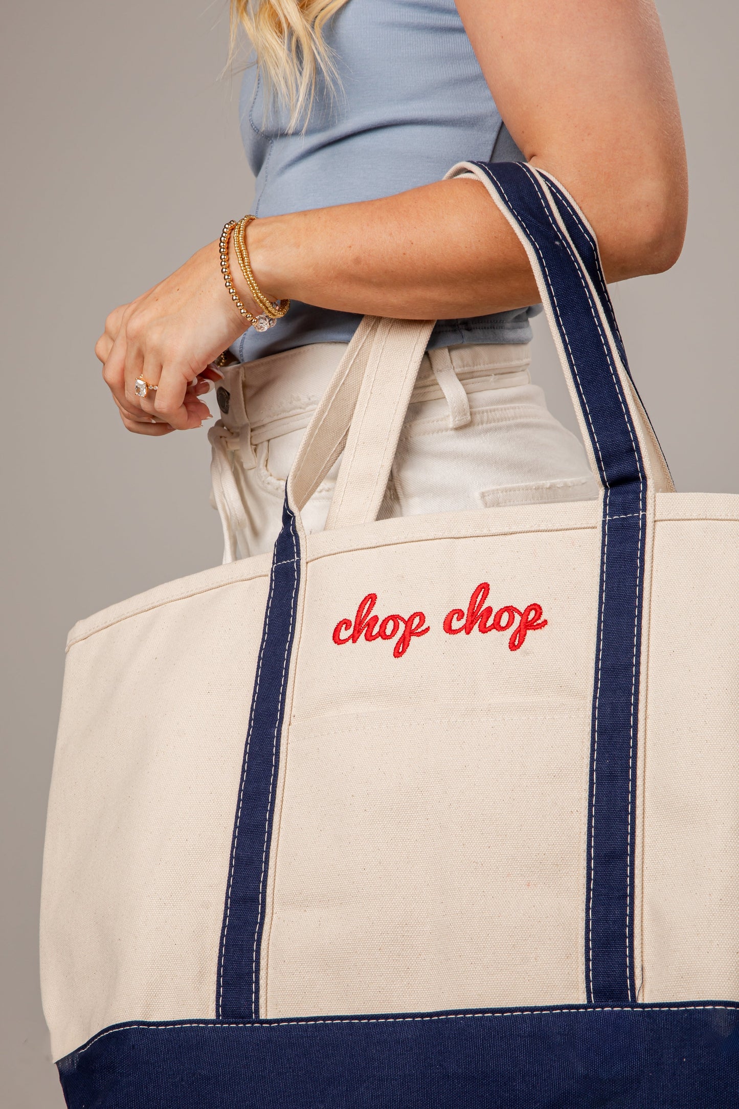 Chop Chop Braves Large Canvas Tote Bag