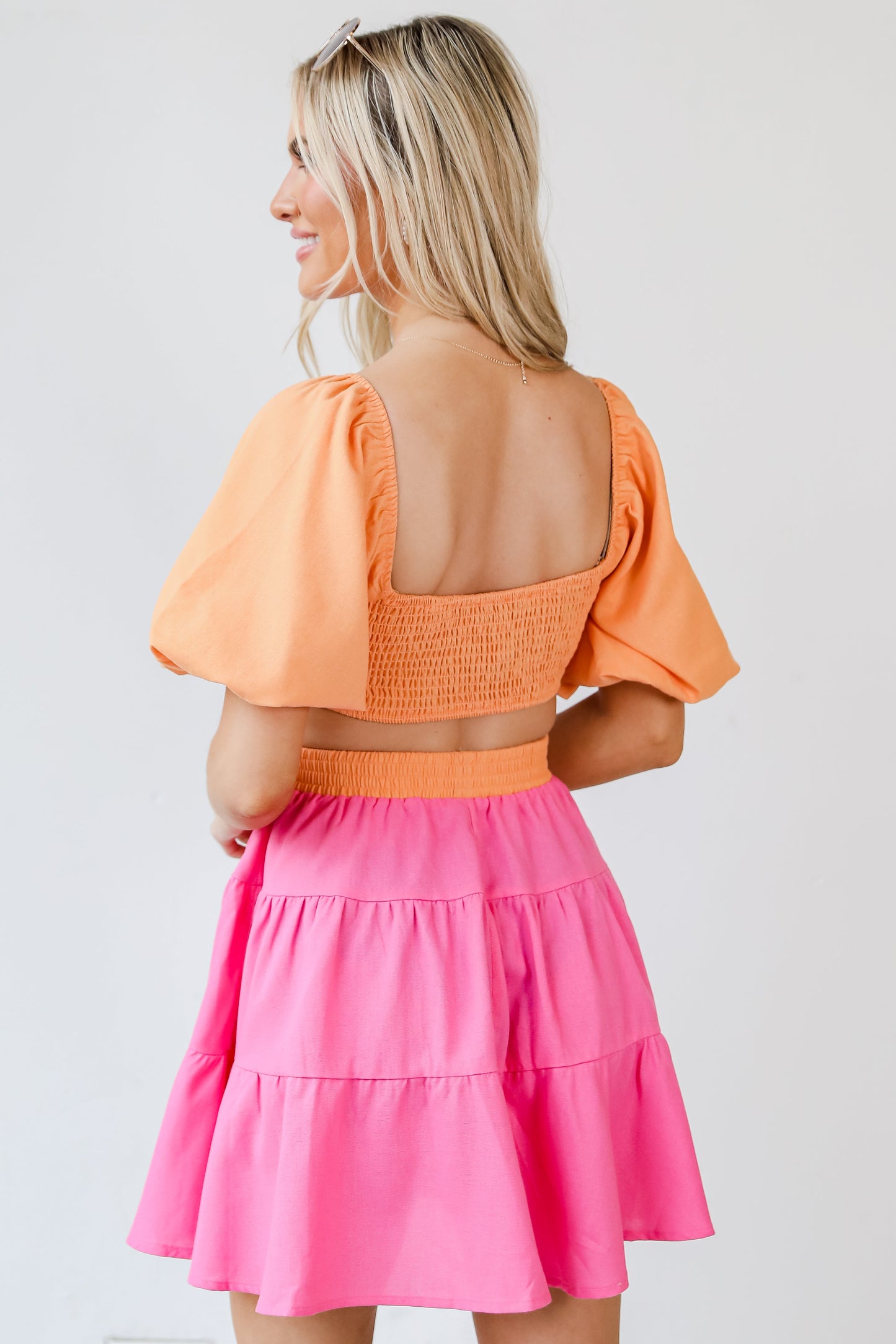 Be Bold Color Block Cutout Mini Dress