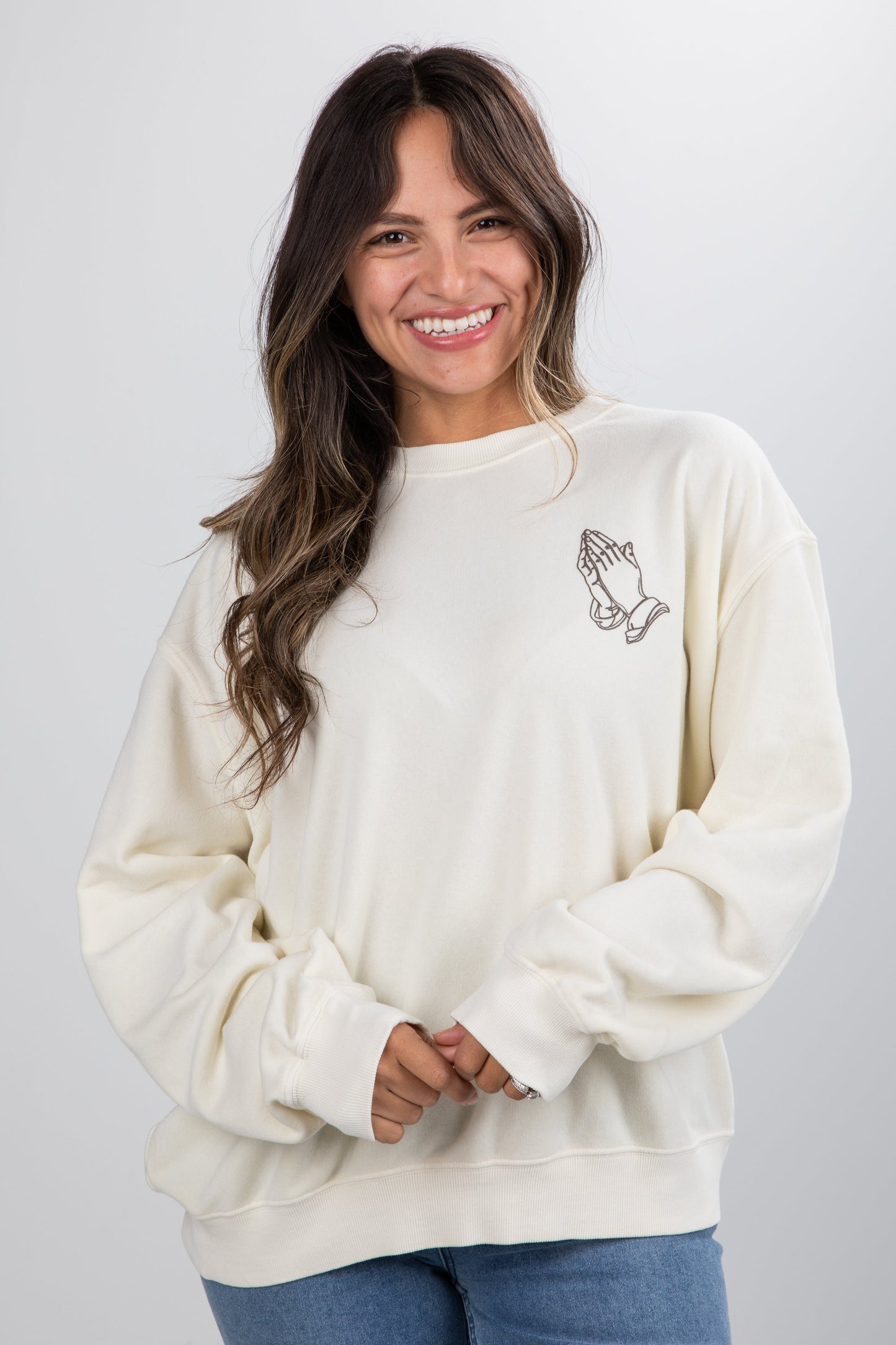 Cream Praise The Lord Sweatshirt