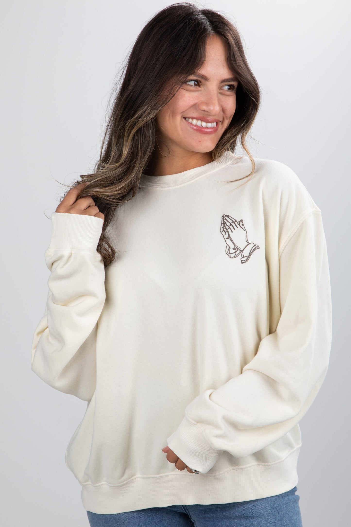 Cream Praise The Lord Sweatshirt