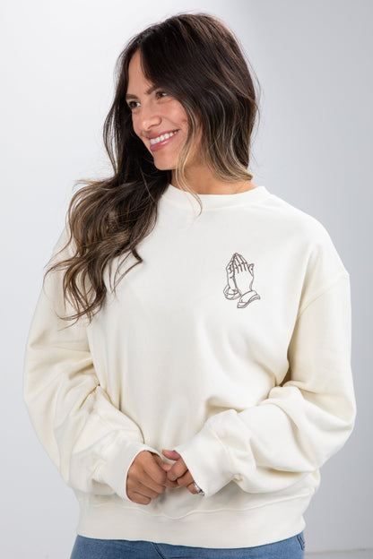 Cream Praise The Lord Sweatshirt