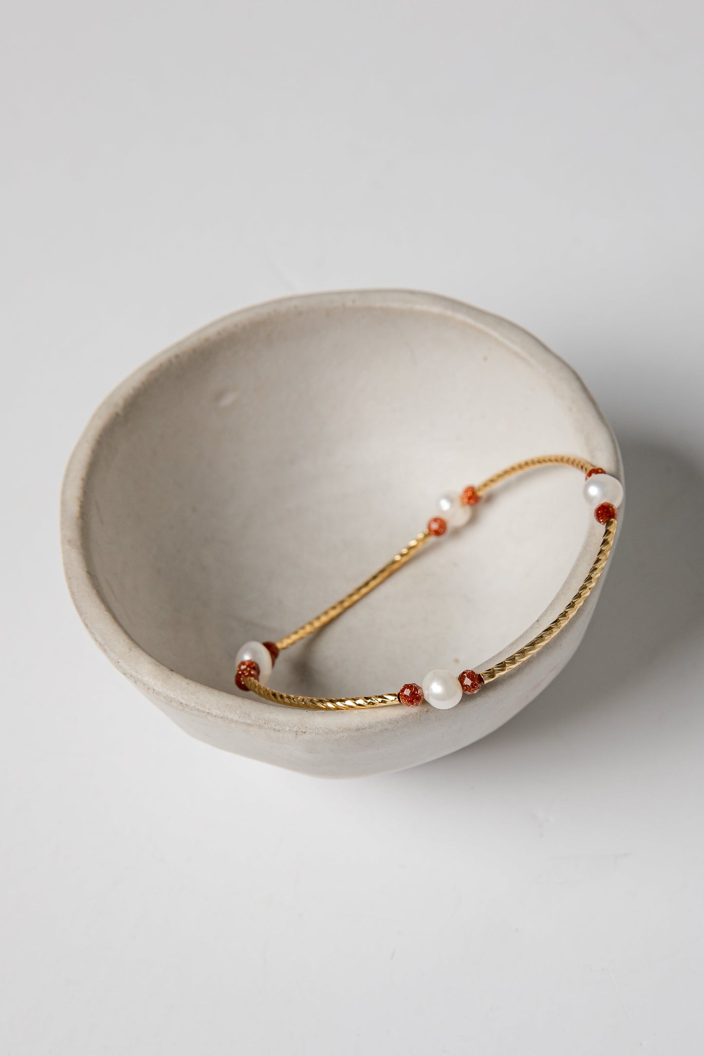 Amber Gold Beaded Bracelet